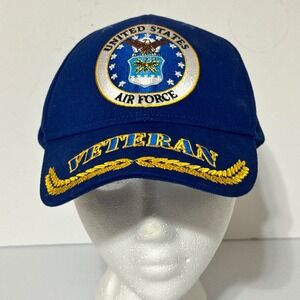 Eagle Emblems US Air Force hat mens OSFM veteran wreath blue embroidered cap
